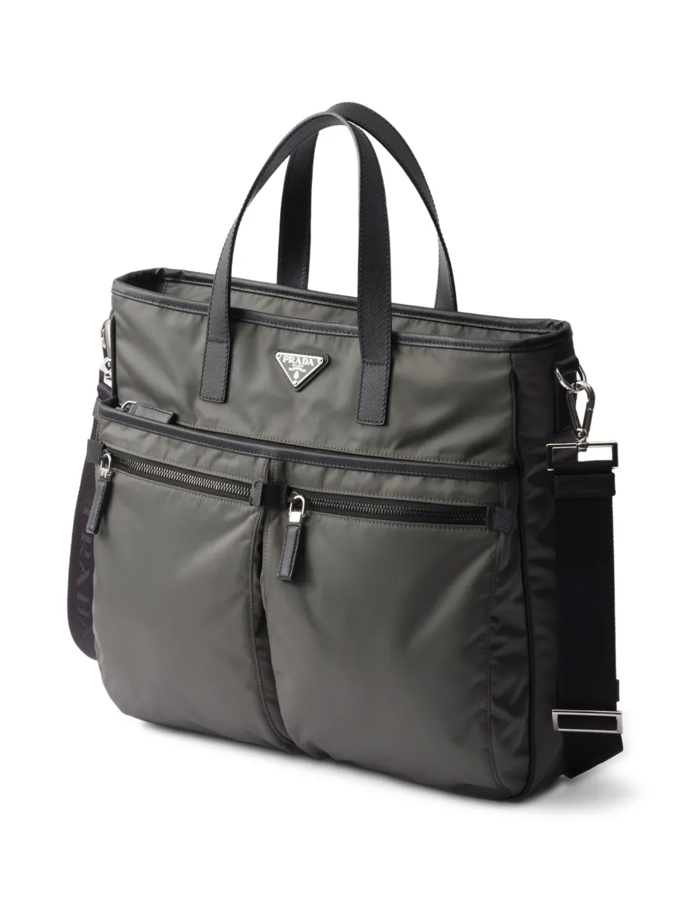 Prada Re-Nylon shopper met zakdetail Groen