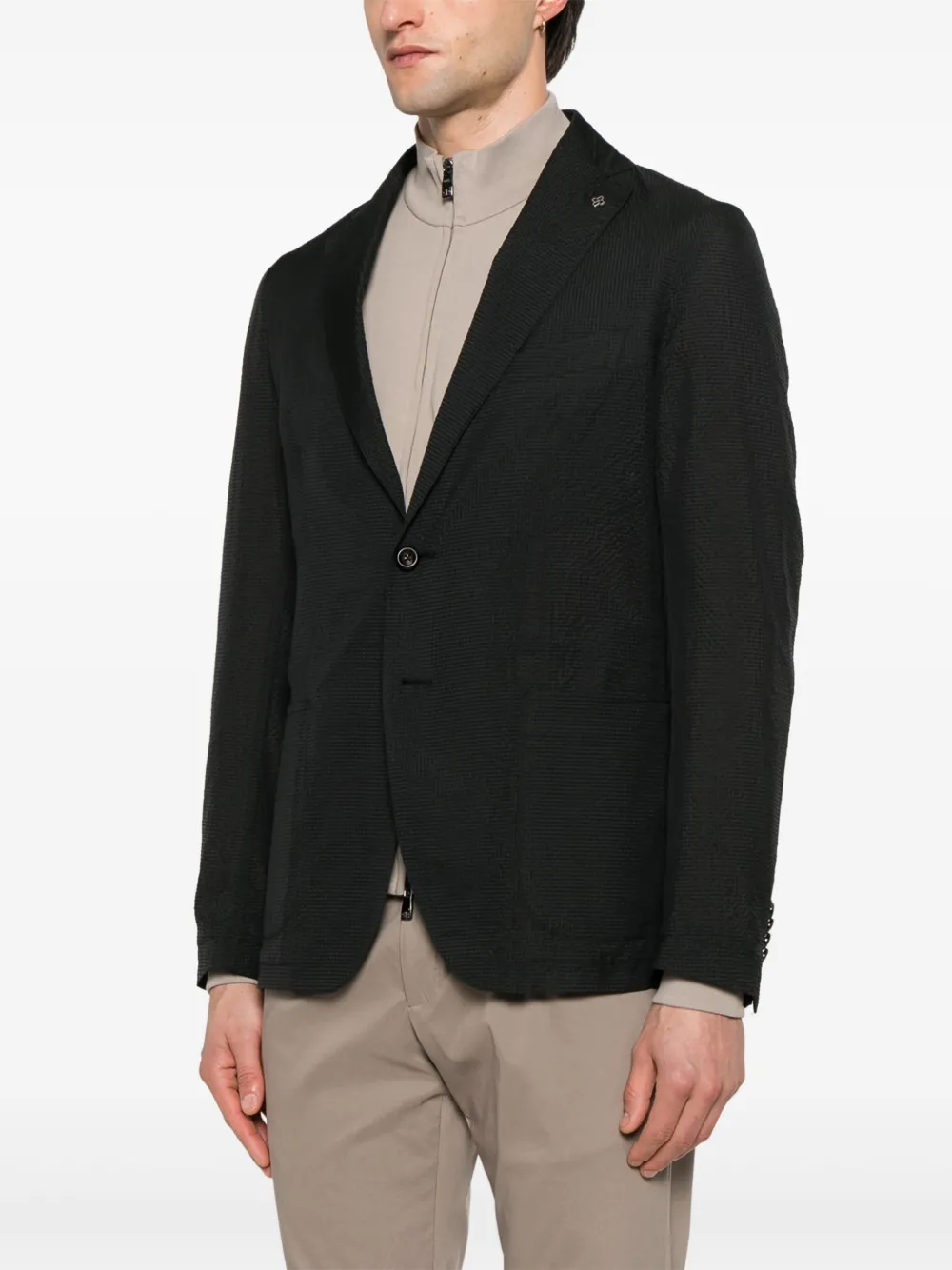 Shop Tagliatore Dakar Blazer In Black