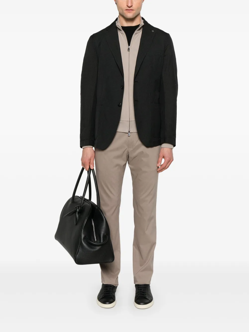 Shop Tagliatore Dakar Blazer In Black