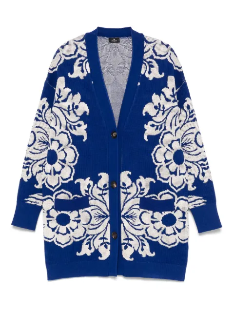 ETRO floral-jacquard cardi-coat