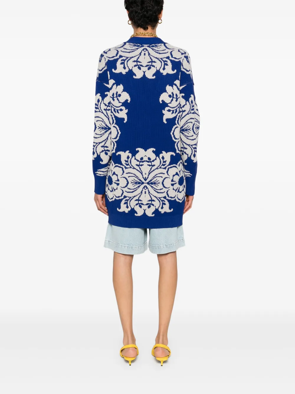ETRO Vestjas met bloemenjacquard Blauw