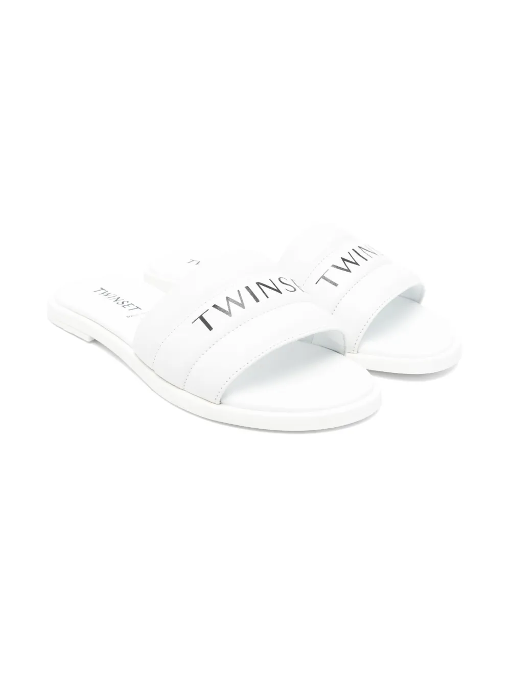 TWINSET Kids Leren sandalen Wit
