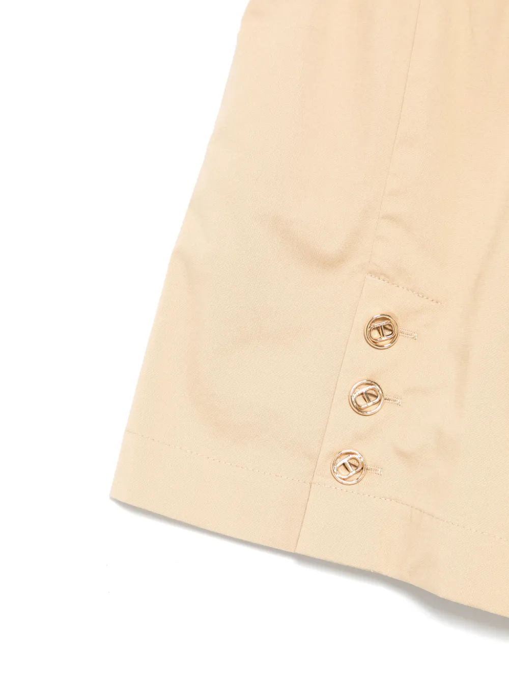 TWINSET Kids Popeline shorts met ceintuur Bruin