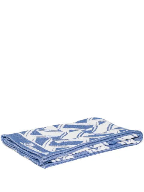 Drumohr toalla de playa con motivo en jacquard