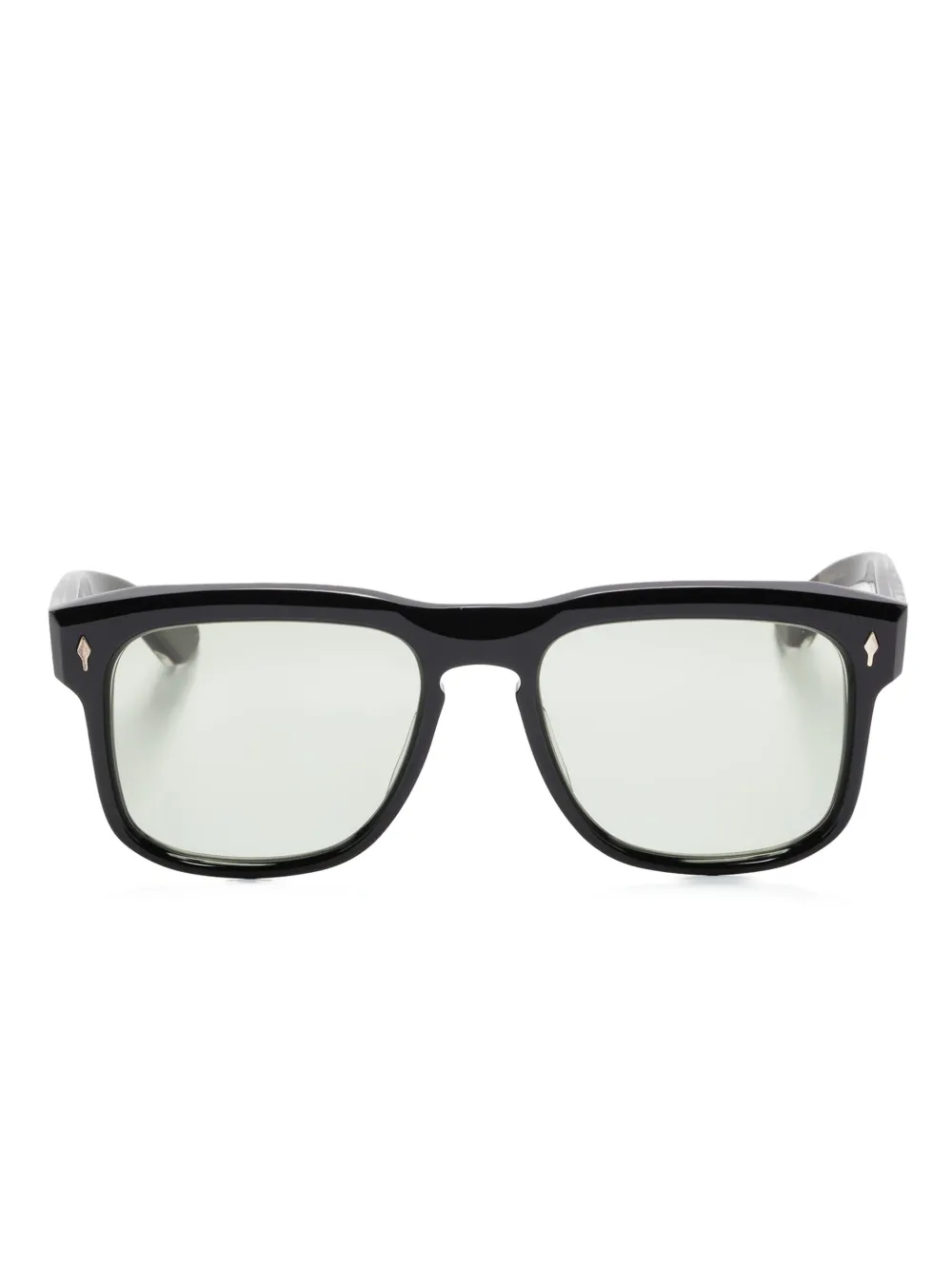 Jacques Marie Mage Zonnebril met wayfarer montuur Zwart