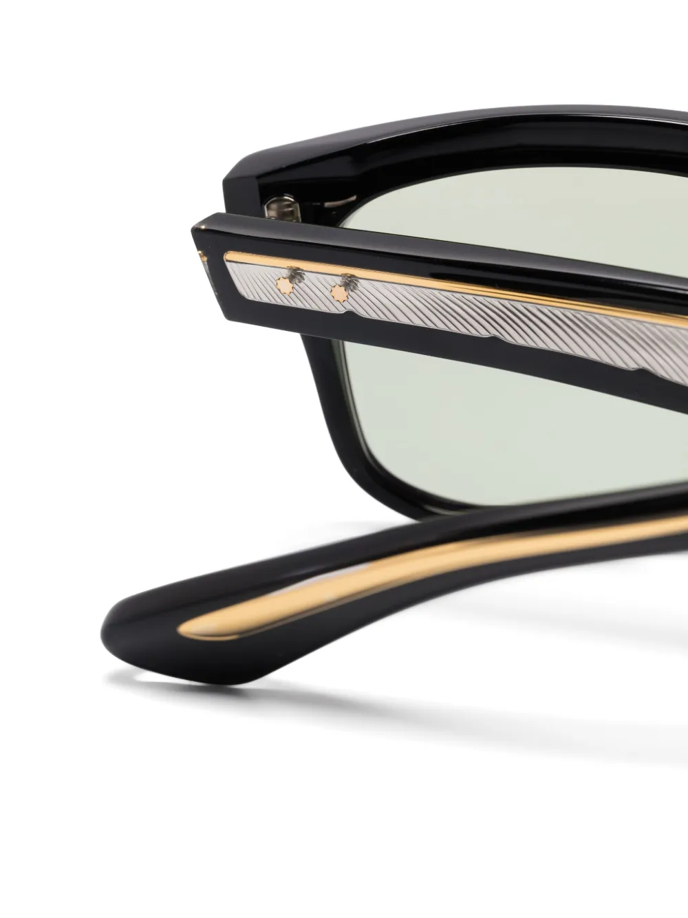 Jacques Marie Mage Zonnebril met wayfarer montuur Zwart