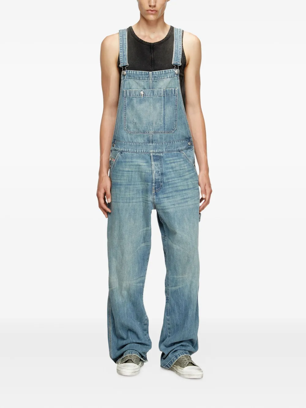 Diesel denim pocket dungarees Blauw