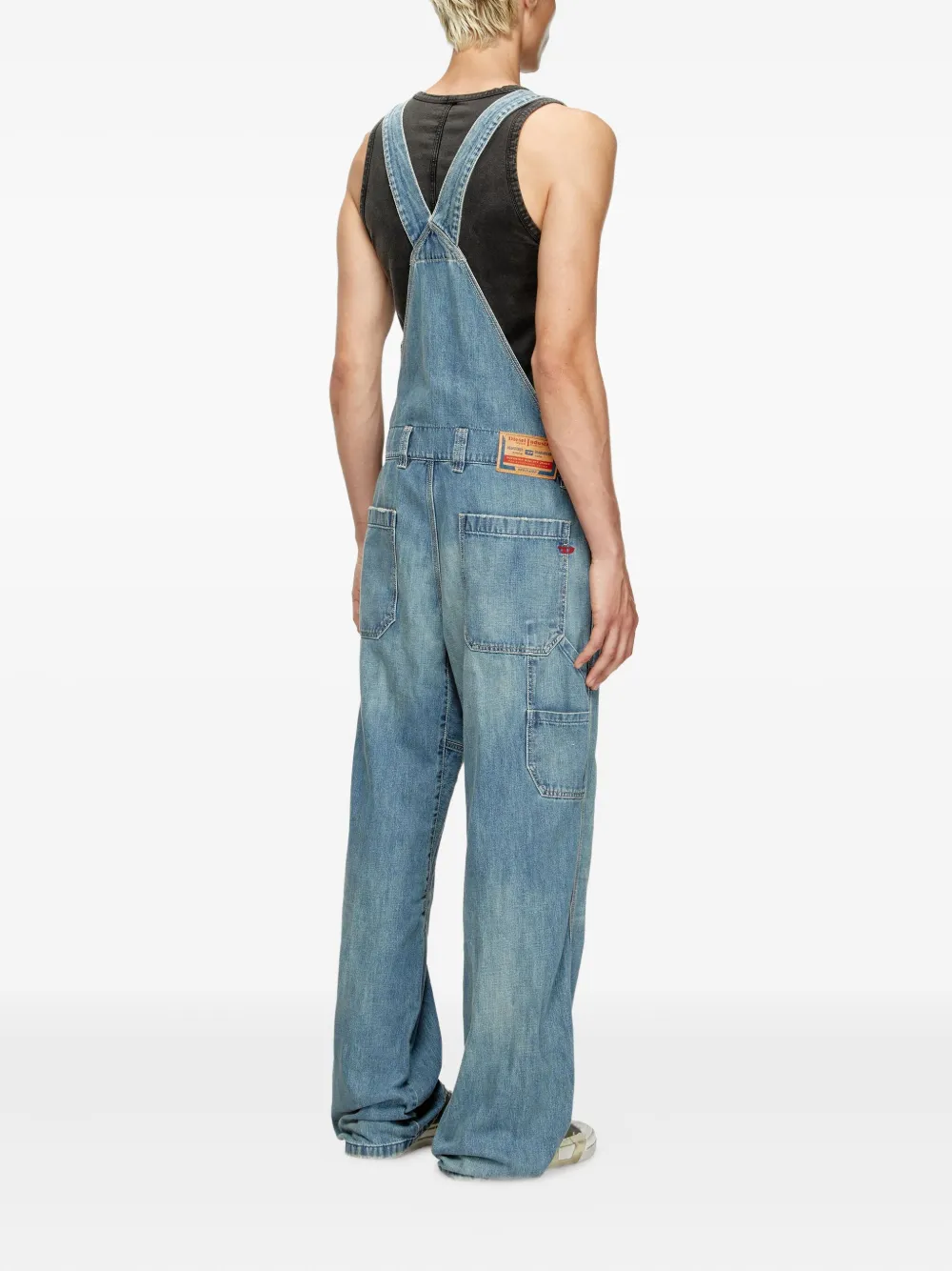 Diesel denim pocket dungarees Blauw