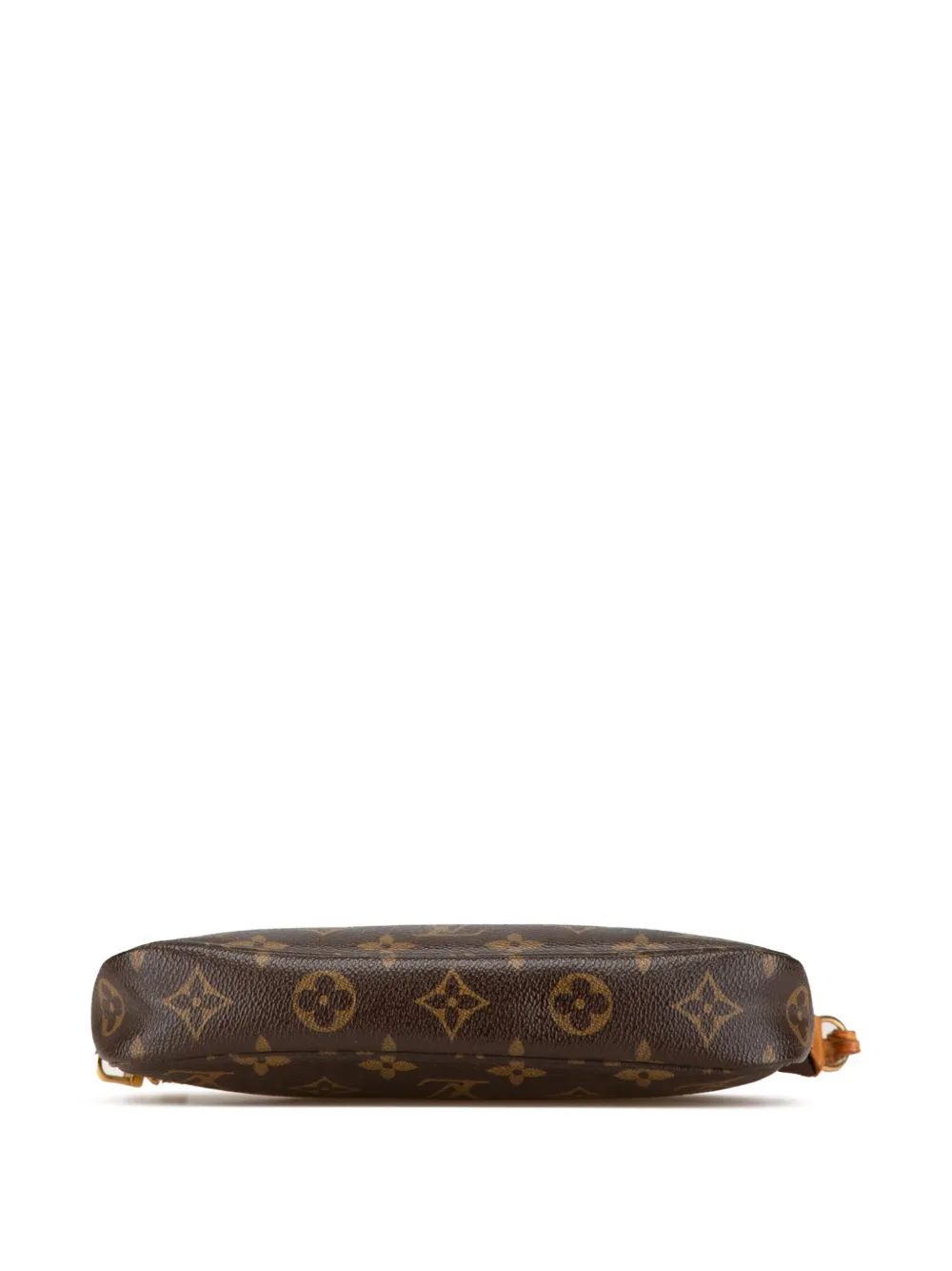 Pre-owned Louis Vuitton 2004 Monogram Pochette Accessoires Shoulder Bag In Brown