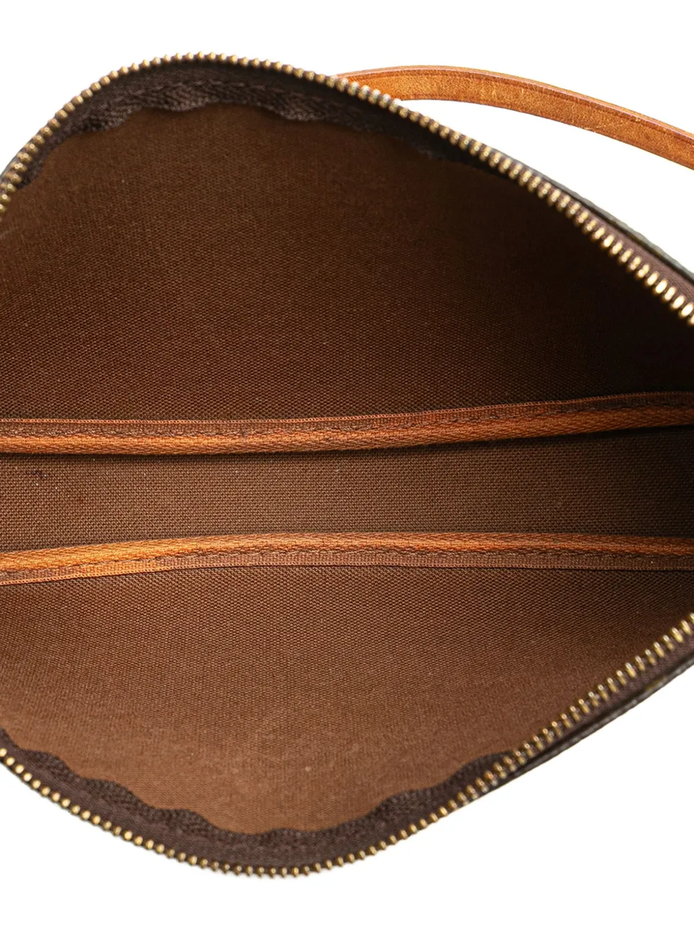 Pre-owned Louis Vuitton 2004 Monogram Pochette Accessoires Shoulder Bag In Brown