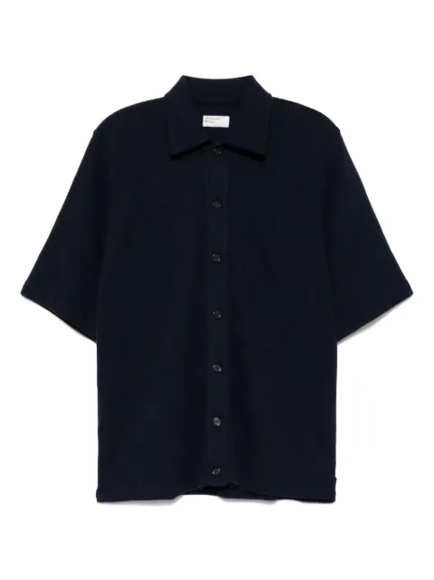 Universal Works checkerboard-knit shirt