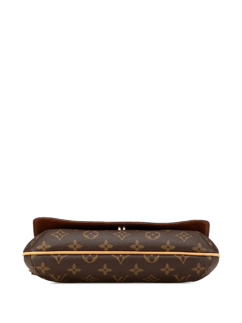 Pre-owned Louis Vuitton 2002 Monogram Musette Tango Short Strap Shoulder Bag In Brown