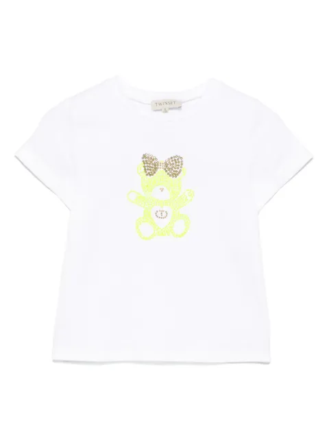 TWINSET Kids playera con detalles de cristal