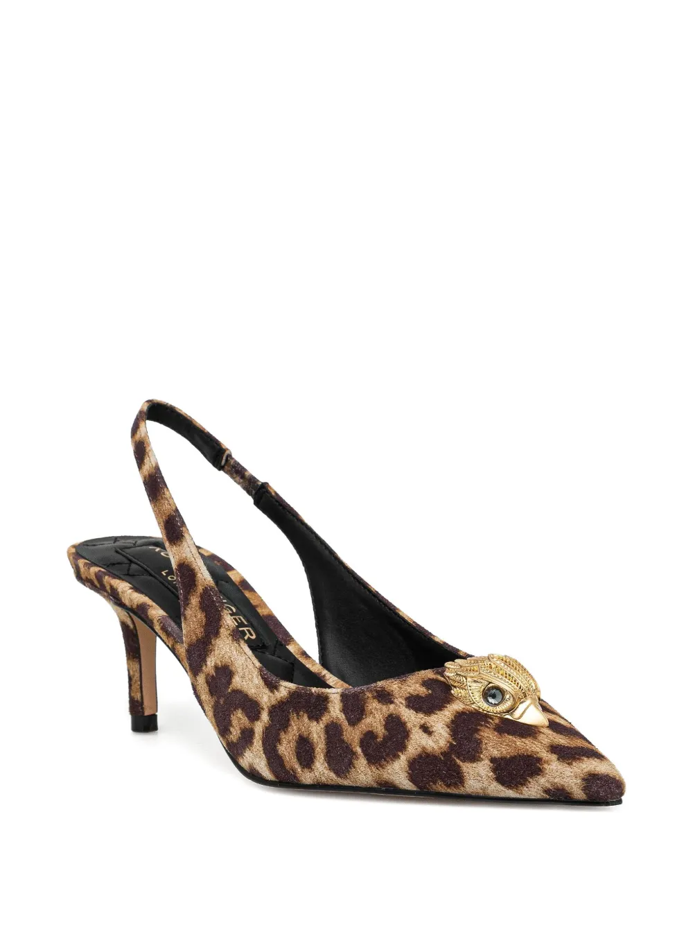 Kurt Geiger London Belgravia leopard-print slingback pumps Brown