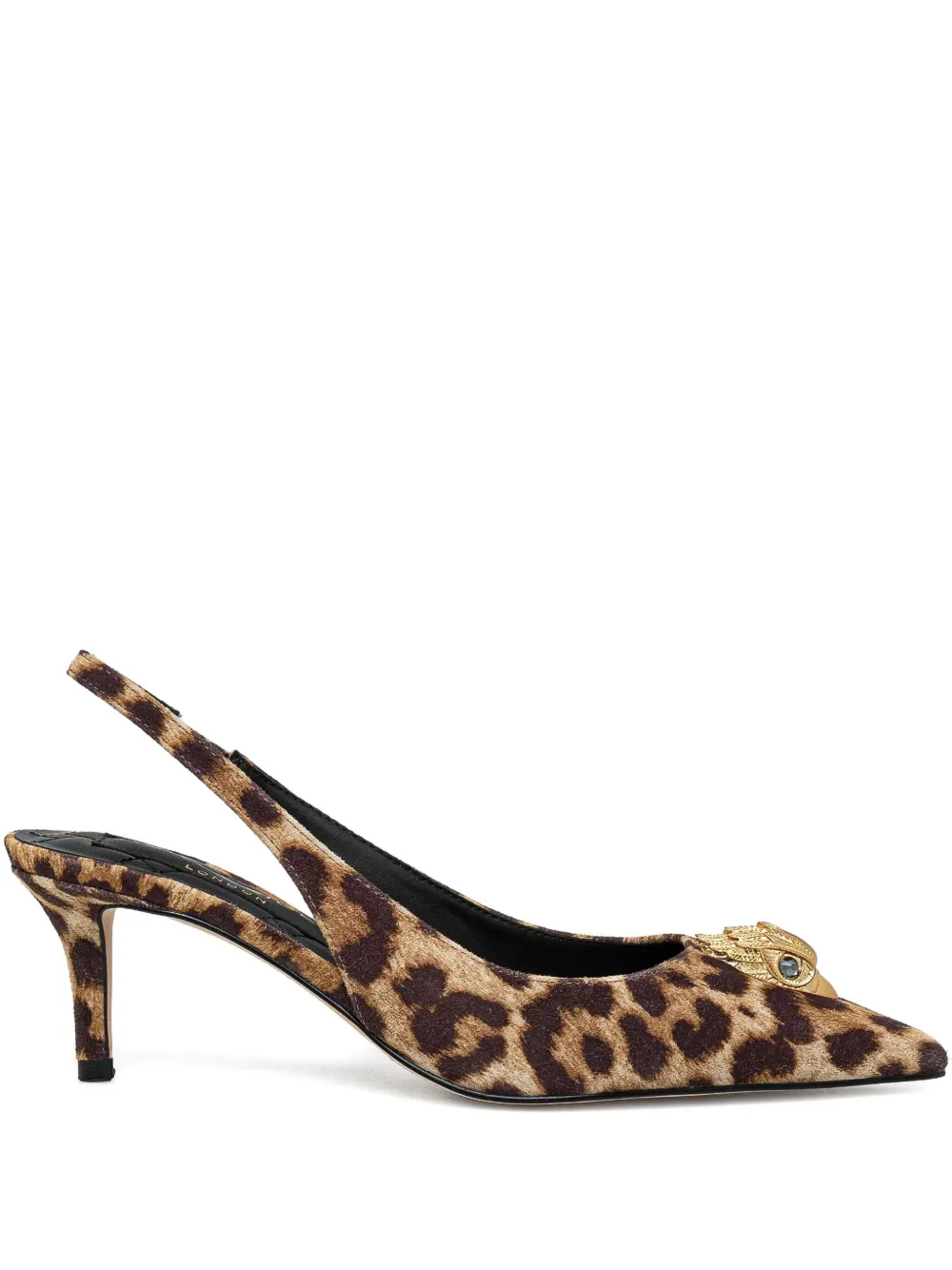 Kurt Geiger London Belgravia leopard-print slingback pumps Brown