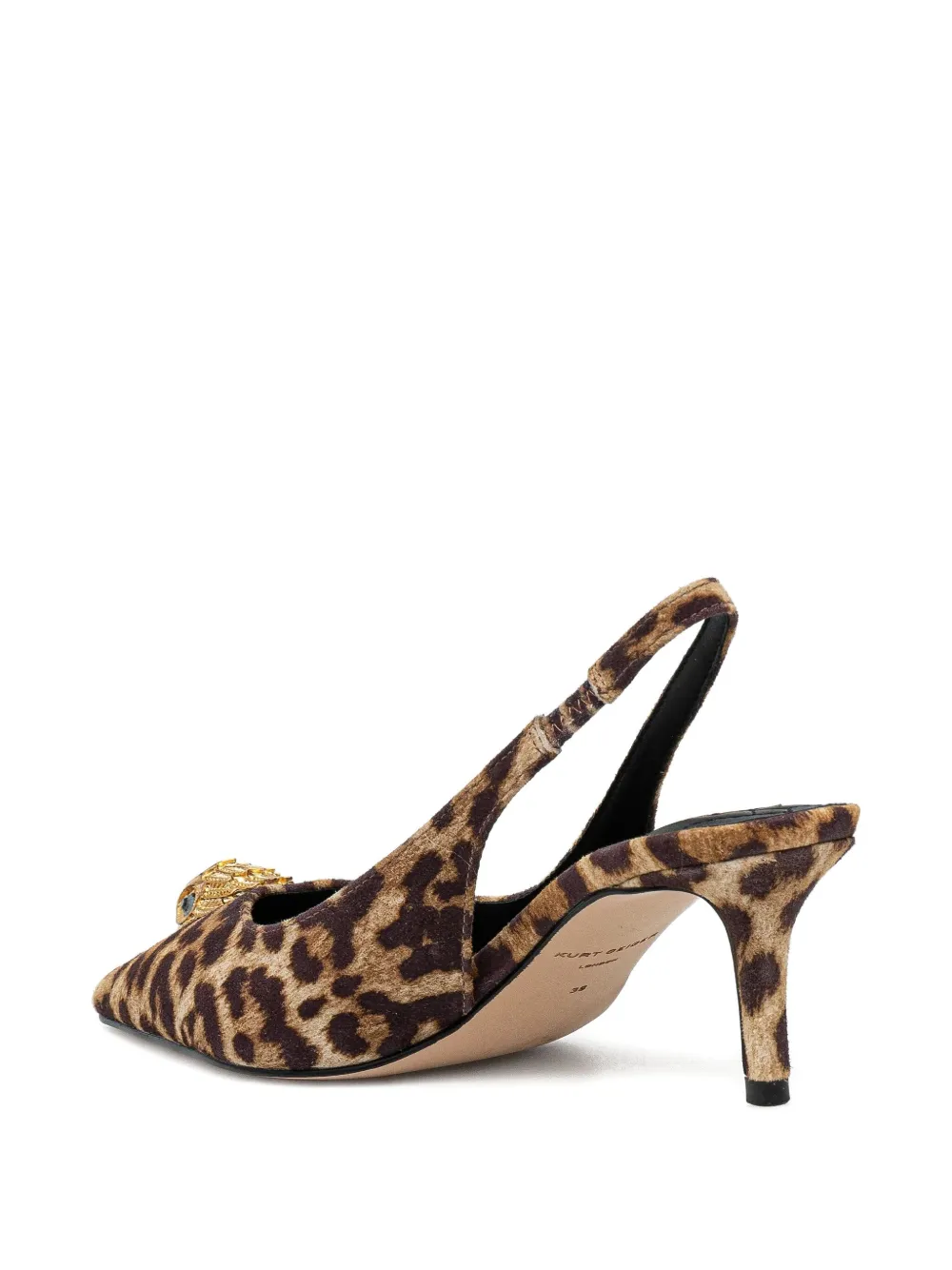 Kurt Geiger London Belgravia leopard-print slingback pumps Brown