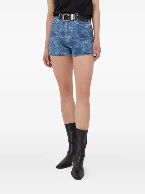 The Kooples paisley-print denim shorts