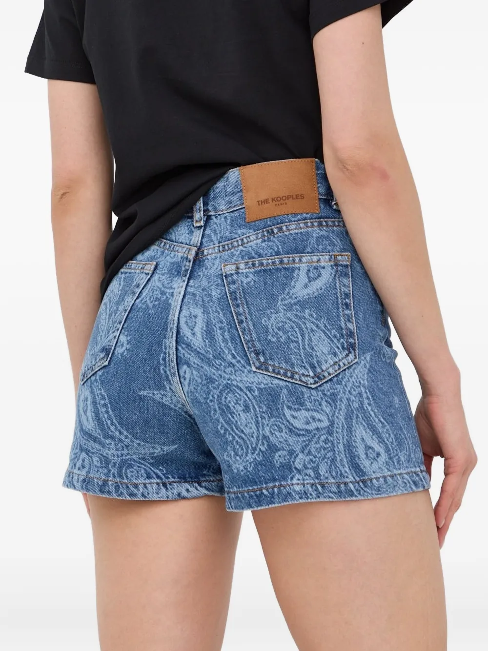 The Kooples Spijkershorts met paisley-print - Blauw