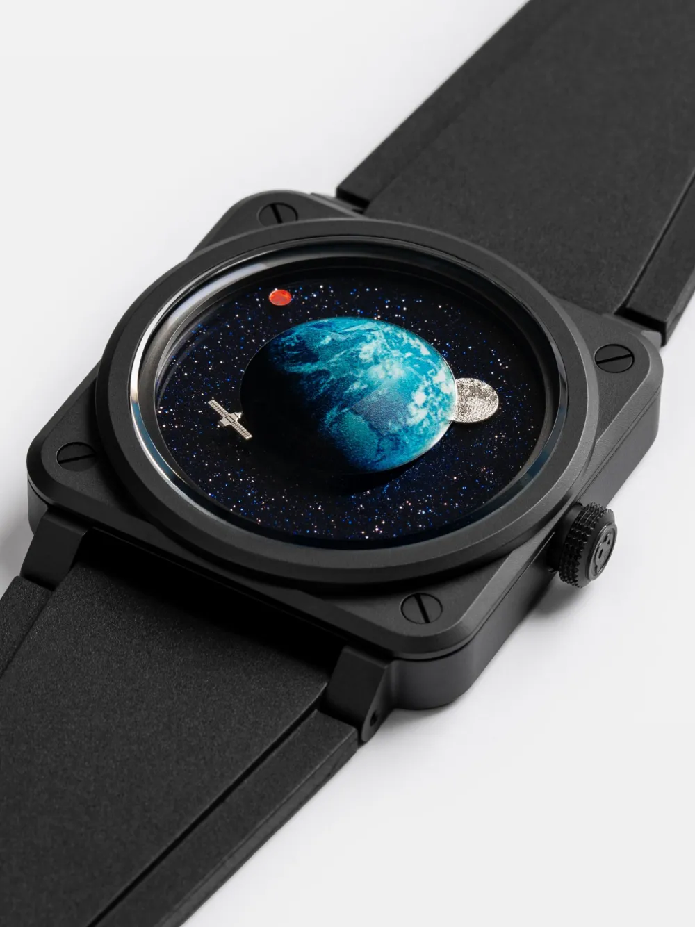 Shop Bell & Ross Br-03 Astro 41mm In Schwarz