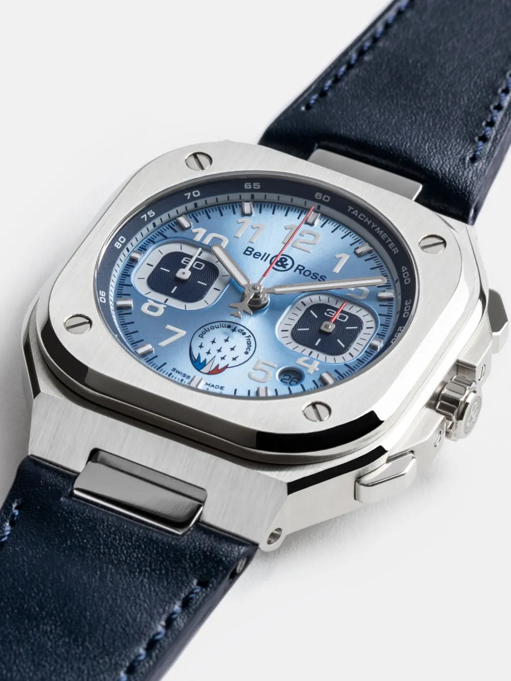 Shop Bell & Ross Br-05 Chrono Patrouille De France 42mm In Blue