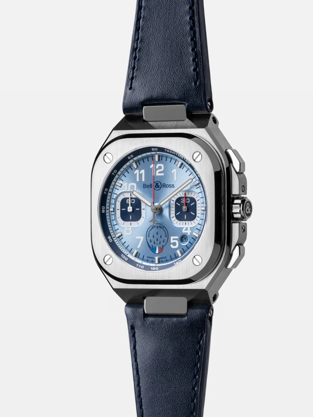 Shop Bell & Ross Br-05 Chrono Patrouille De France 42mm In Blue