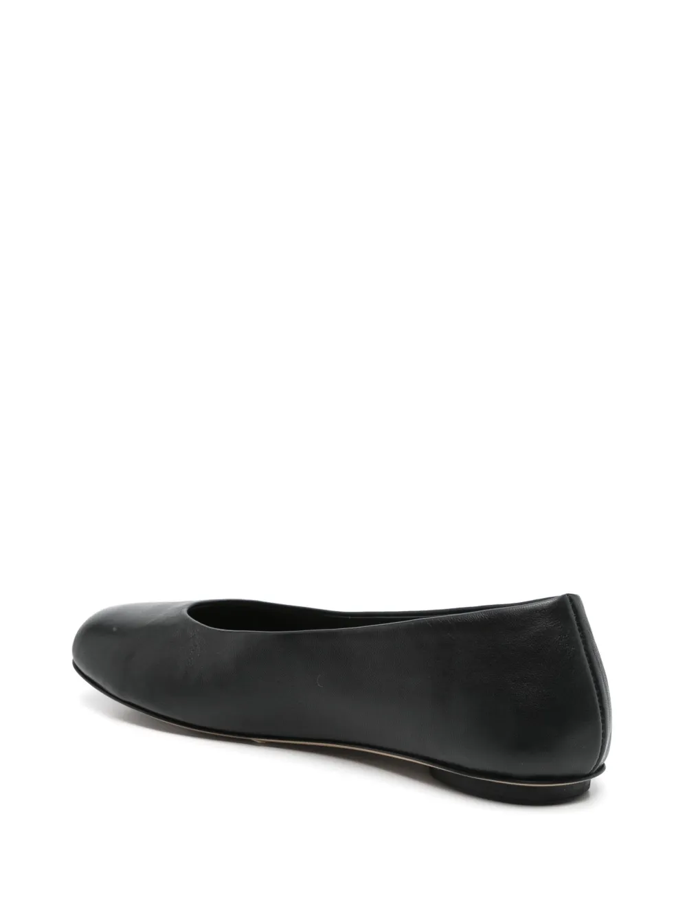 Weekend Max Mara Leren ballerina's Zwart