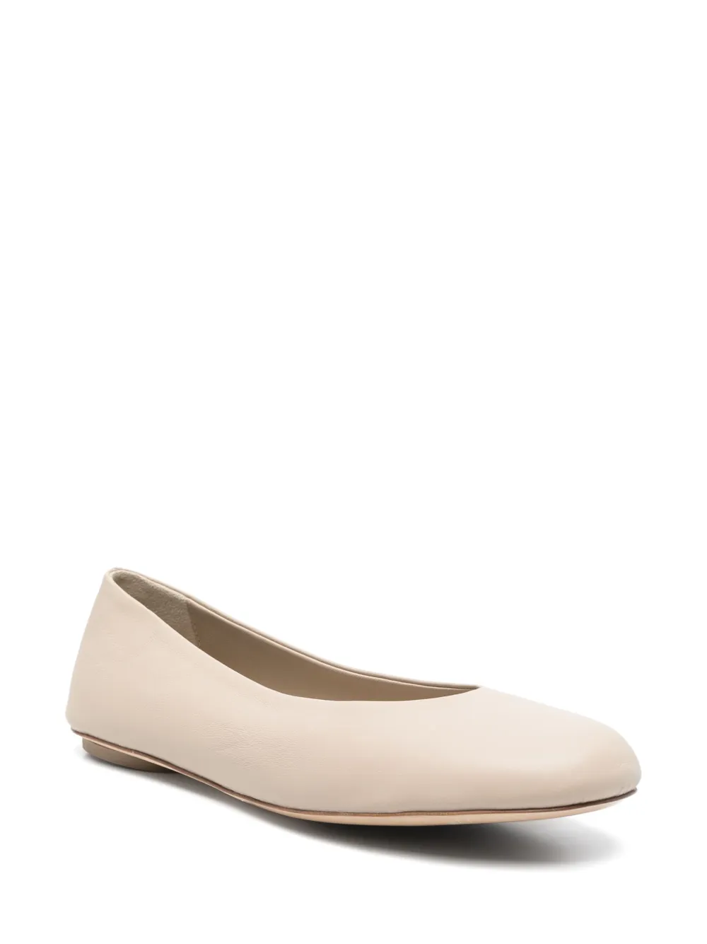 Weekend Max Mara Leren ballerina's Beige