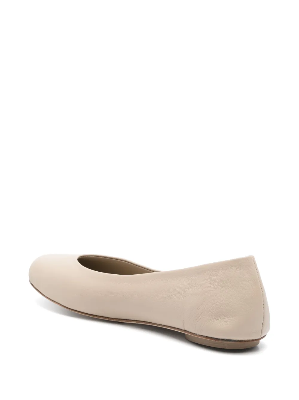 Weekend Max Mara Leren ballerina's Beige
