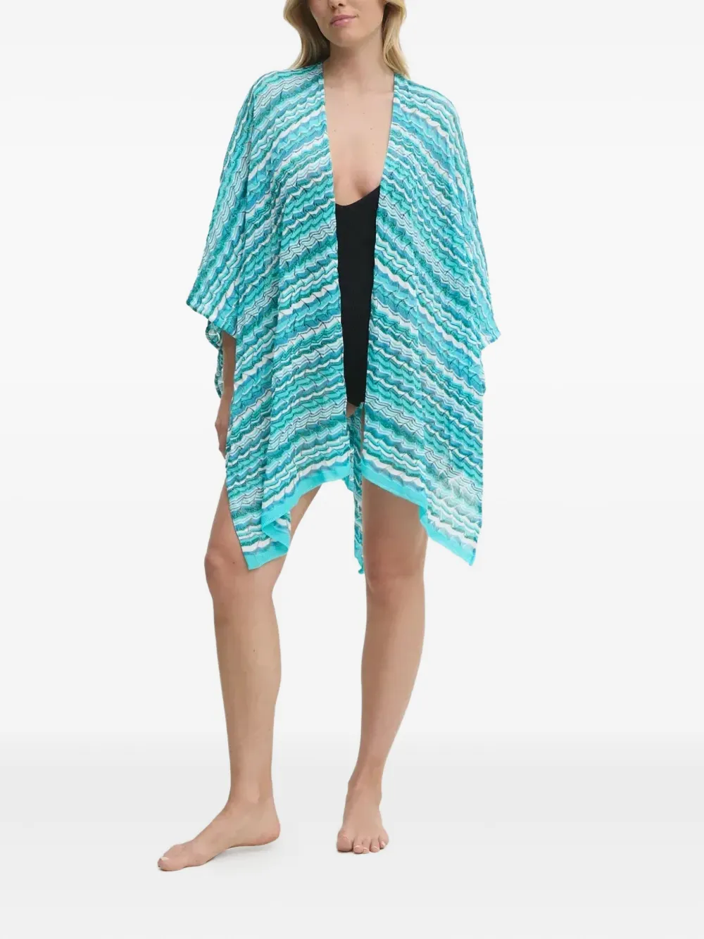 Missoni Wave-pattern Knit Poncho
