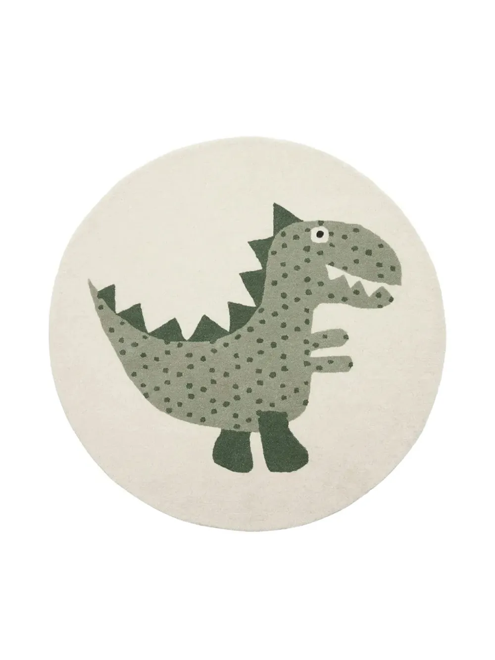OYOY Theo Dino rug (120cm) | White | Image 1