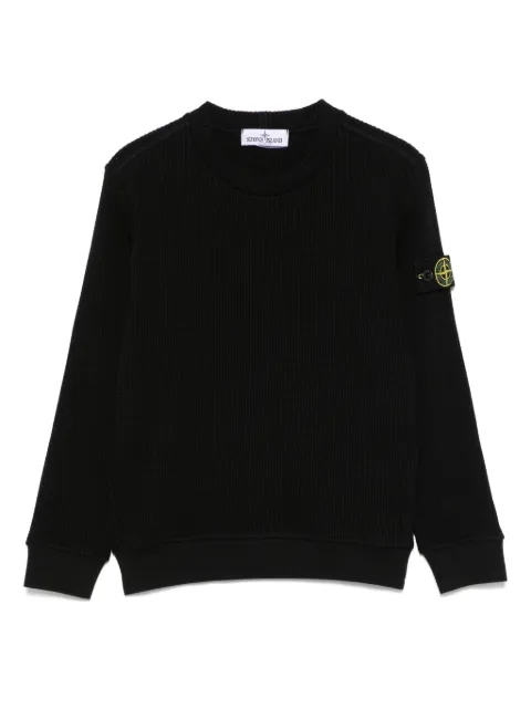 Stone Island Junior Pullover mit Waffeloptik