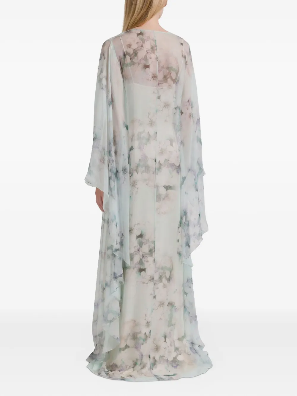 Alberta Ferretti Jurk met bloemenprint Blauw