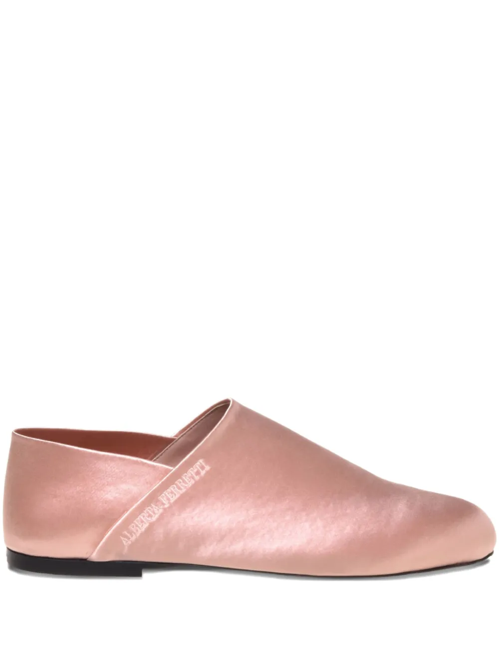 Alberta Ferretti satin loafers Pink