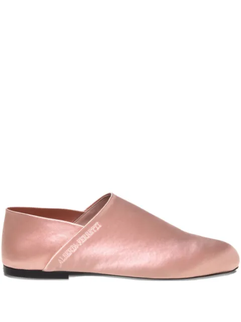 Alberta Ferretti satin loafers 
