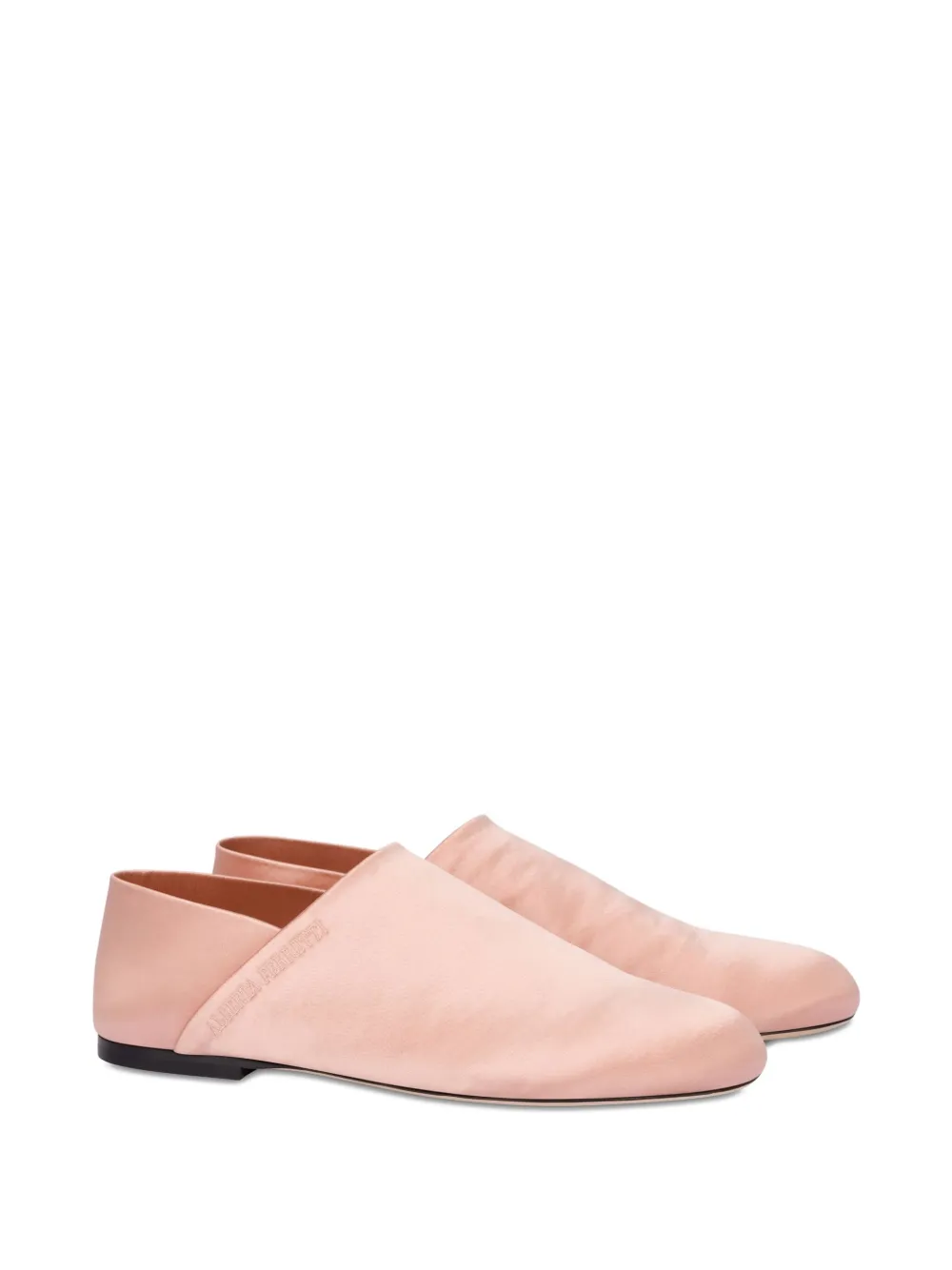 Alberta Ferretti satin loafers Pink