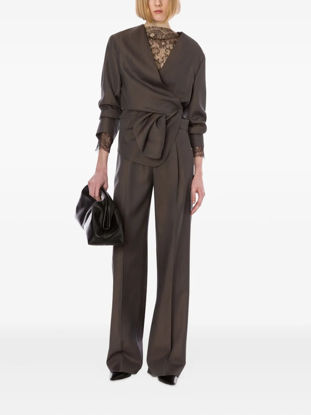Alberta Ferretti Blouse met ruches Grijs