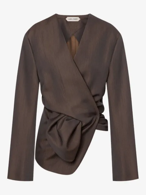 Alberta Ferretti blusa con detalle fruncido