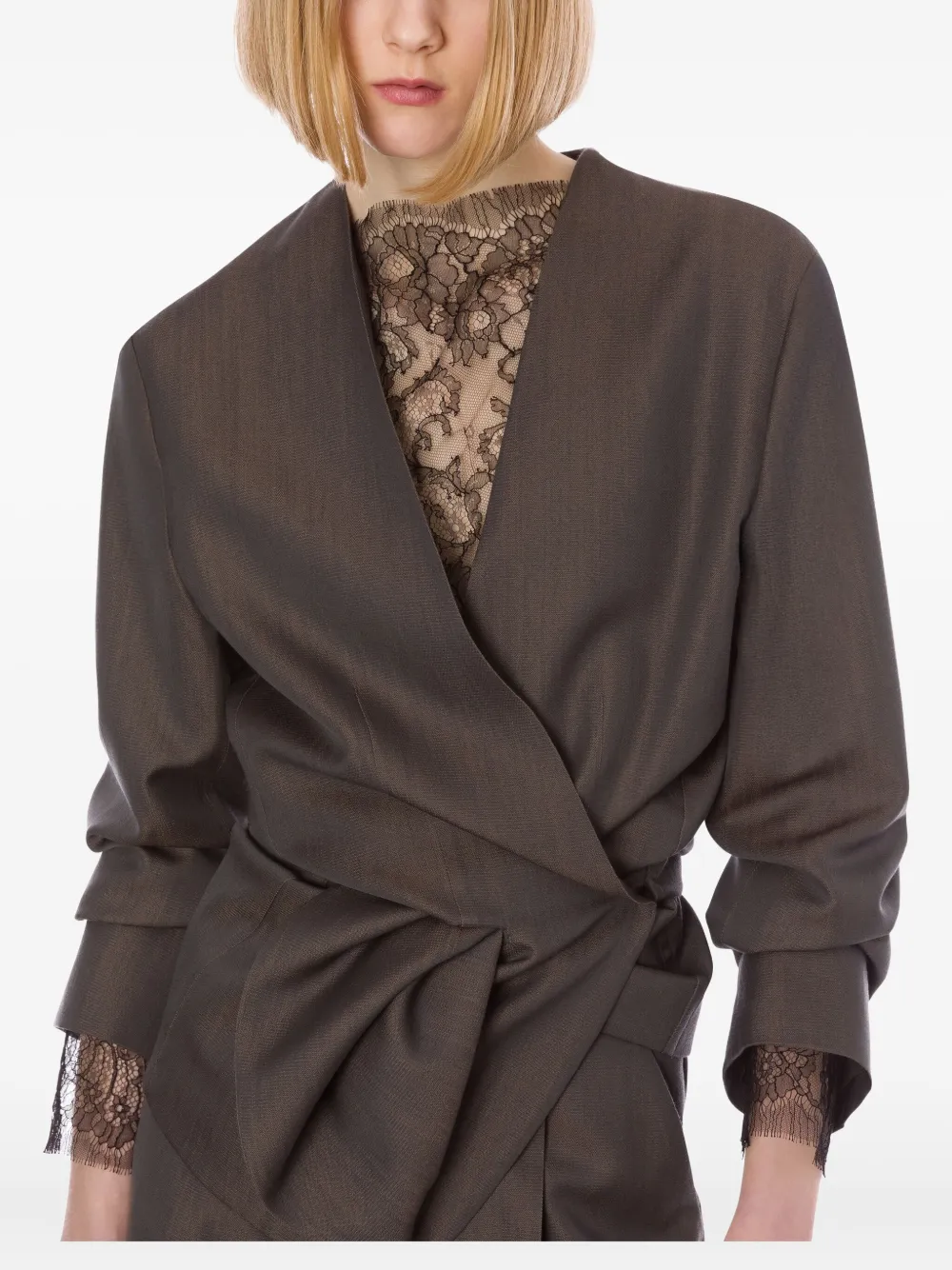 Alberta Ferretti Blouse met ruches Grijs