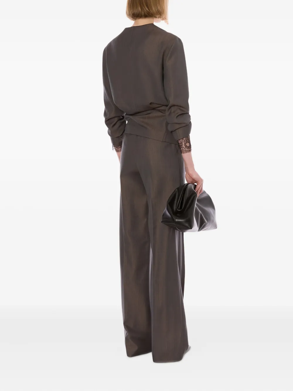 Alberta Ferretti Blouse met ruches Grijs