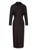 Alberta Ferretti mock-neck dress - Grey