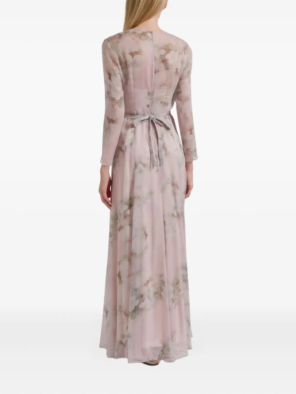 Alberta Ferretti Maxi-jurk met bloemenprint Roze