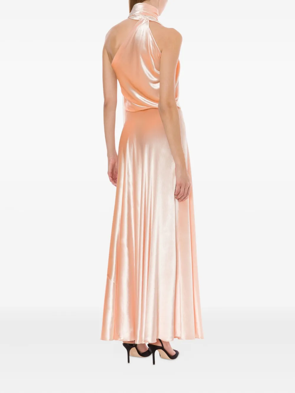 Alberta Ferretti Satijnen maxi-jurk Roze