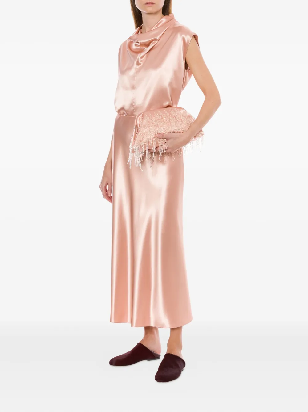 Alberta Ferretti cowl-neck satin top | Blouses | Image 2