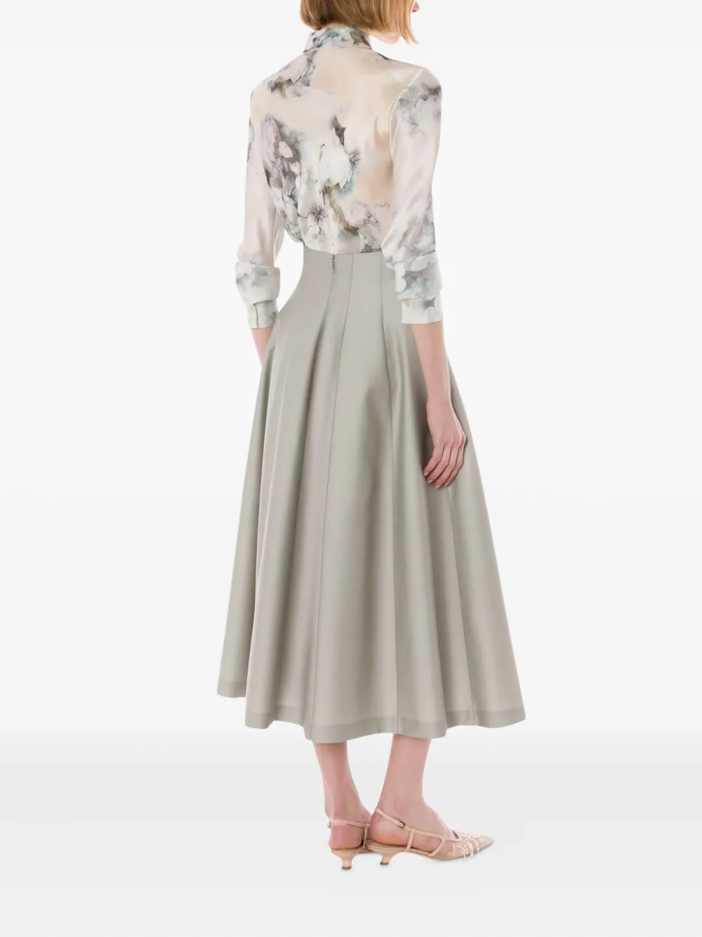 Alberta Ferretti Blouse met bloemenprint Beige