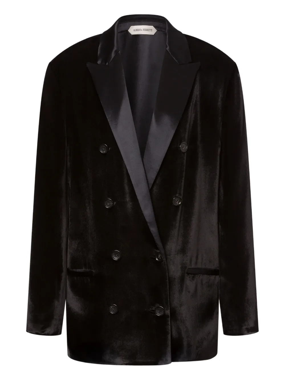 Alberta Ferretti Blazer met dubbele rij knopen Zwart