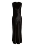 Alberta Ferretti satin dress - Black