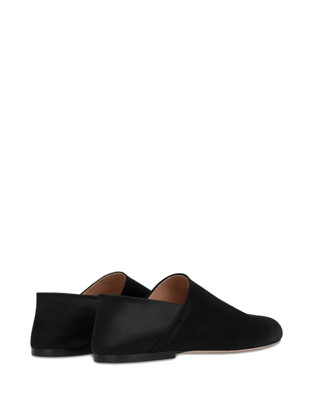 Alberta Ferretti logo-debossed leather loafers Black