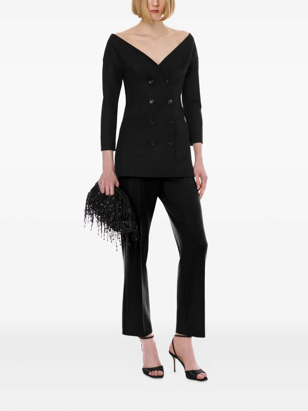 Alberta Ferretti Top van scheerwol Zwart