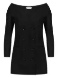 Alberta Ferretti virgin-wool blend top - Black