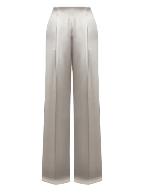 Alberta Ferretti satin high-waisted trousers